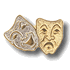 Theater Mask Pin