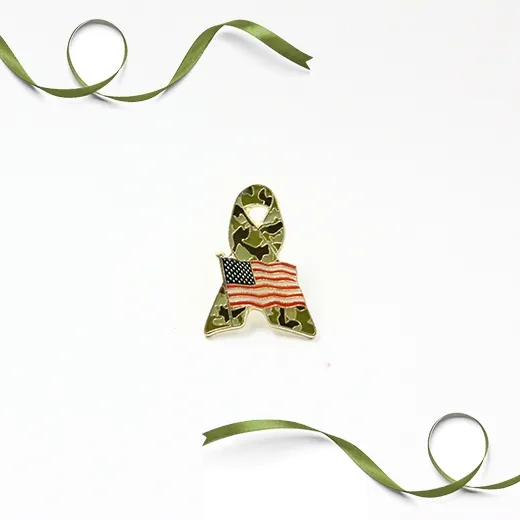 Ribbon - Camo w/USA Flag